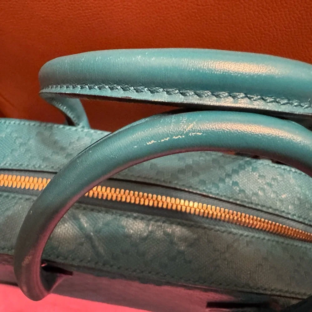 Gucci Bright Diamanté Satchel Bag in Teal Blue - Picture 6 of 12